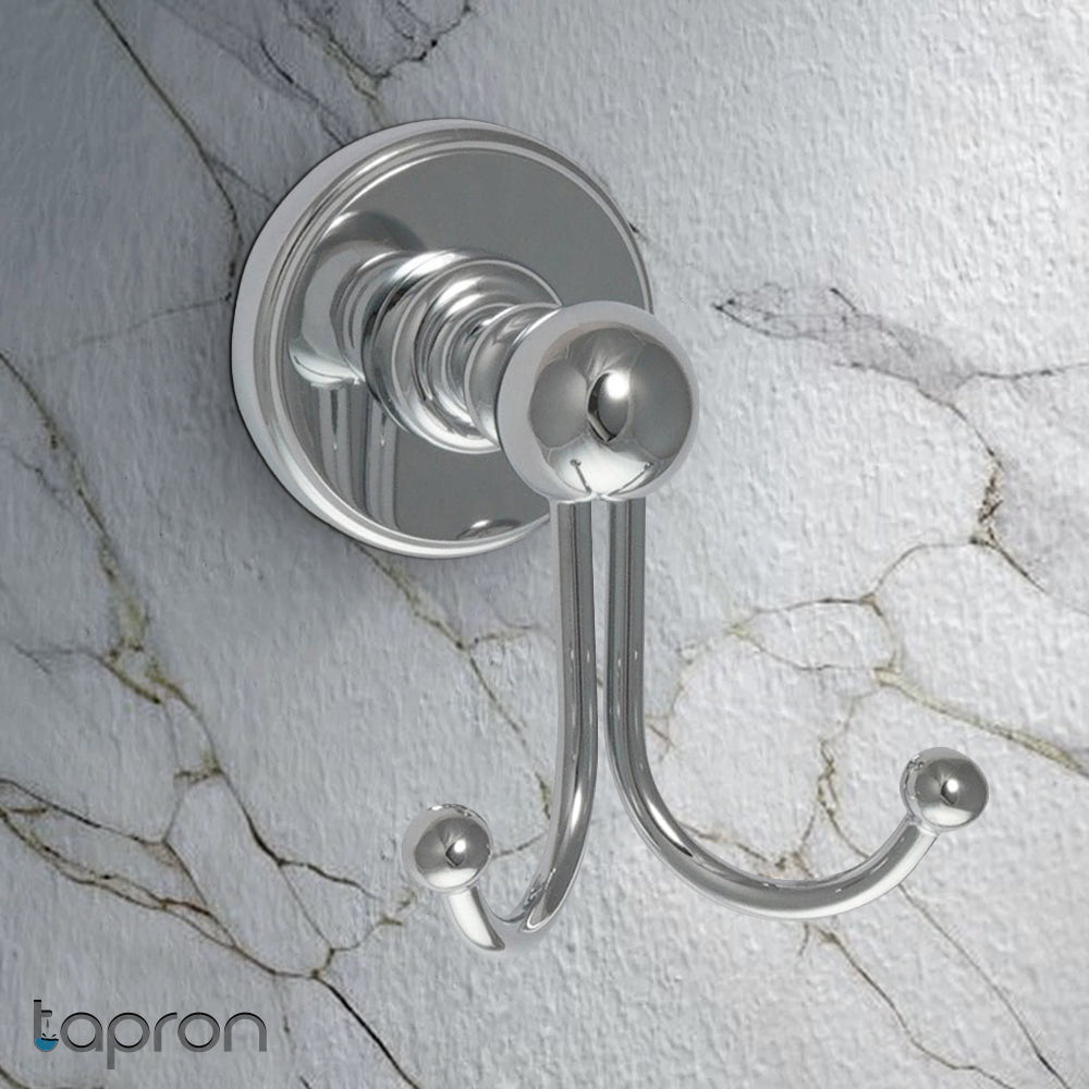 Bathroom Robe Hook Double Towel Hook Tapron