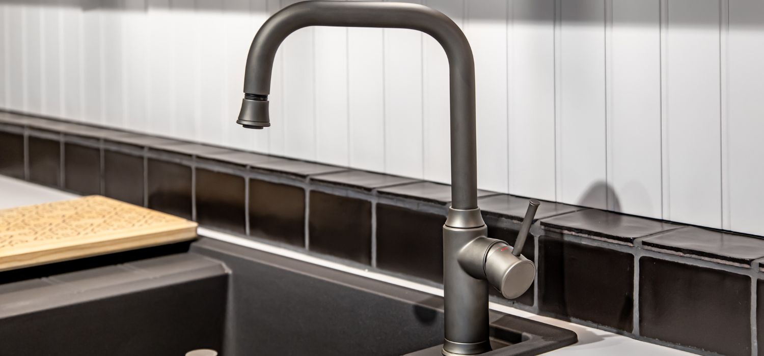 Brushed Black Range of Taps and Accessories