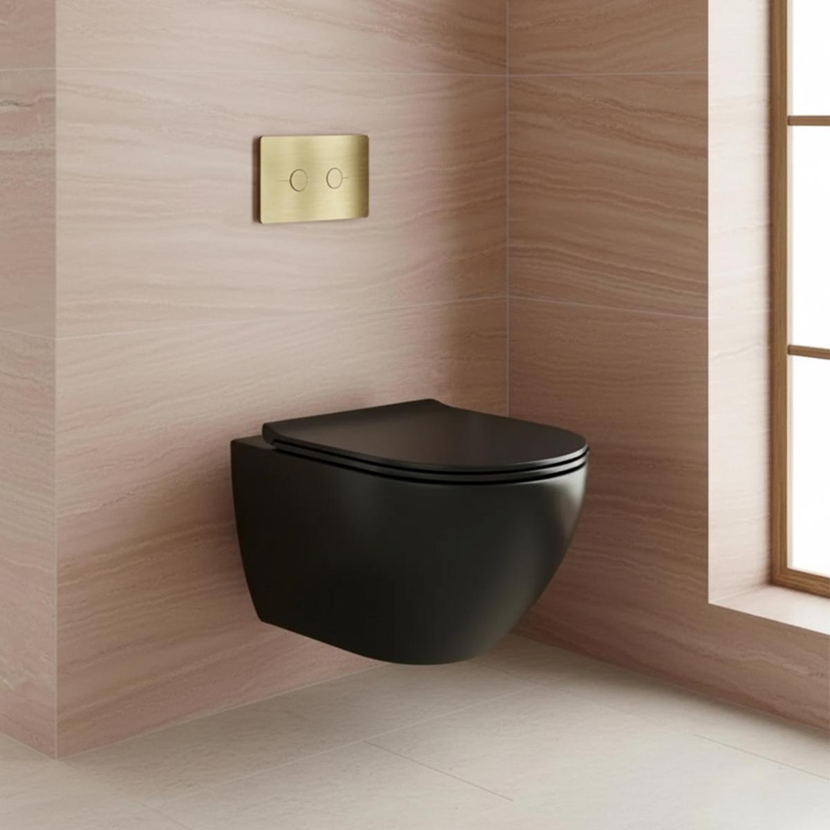 0.82m concealed cistern with frame with flush plate and wall hung rimless toilet 