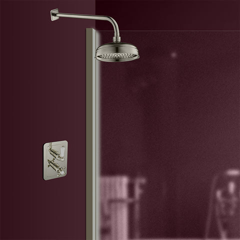 one outlet concealed shower valve brushed nickel