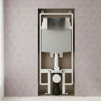 1.2m Slim Pre-Wall Freestanding W.C Frame with Cistern, Brackets, Bend and Gunmetal Flush Plate