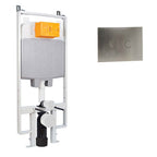 1.2m Slim Pre-Wall Freestanding W.C Frame with Cistern, Brackets, Bend and Stainless Steel Flush Plate