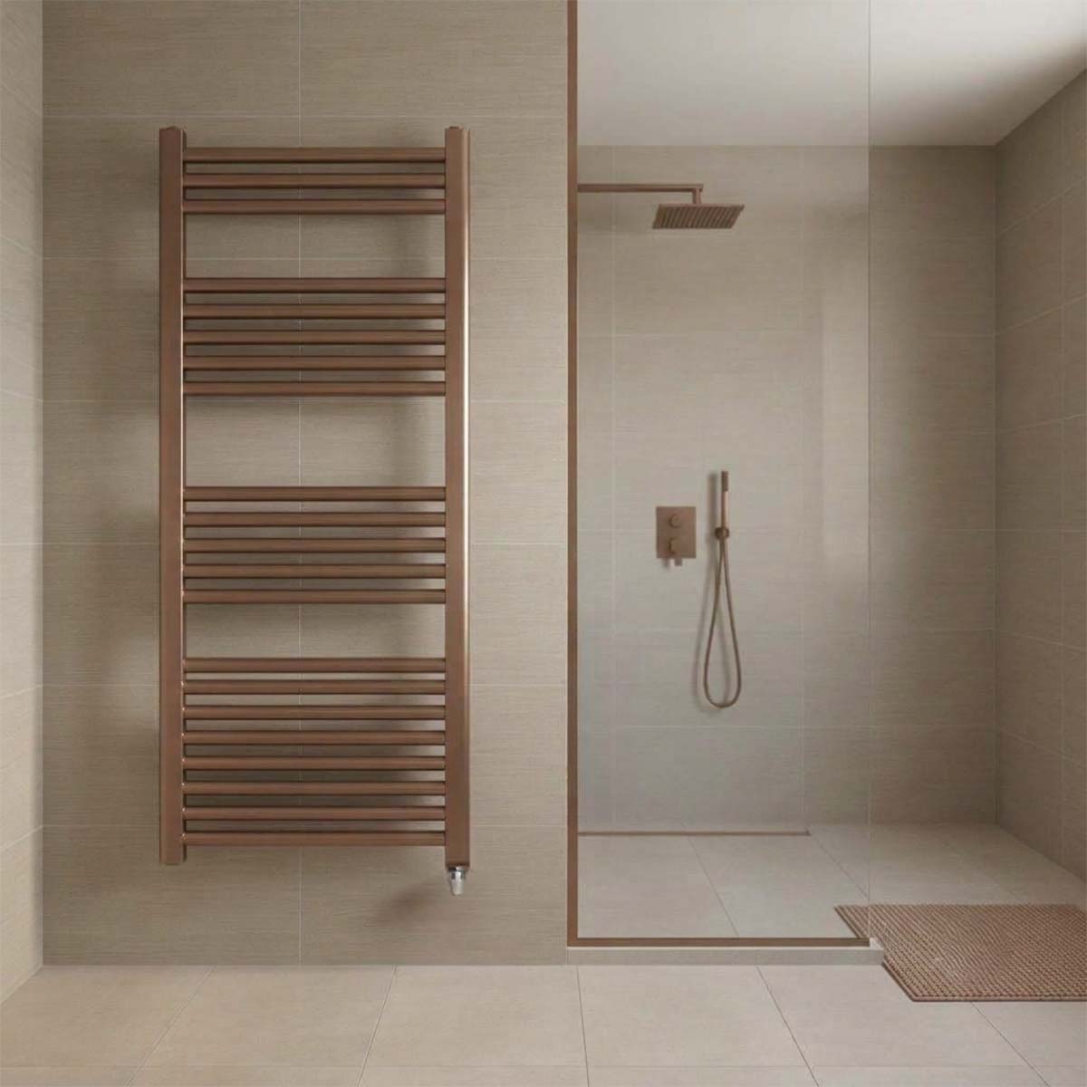 1200mm bronze electric heated towel warmer 
