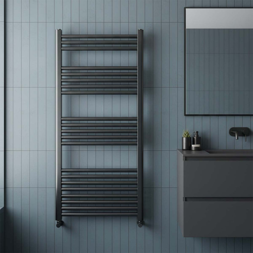  1200mm x 600mm  black bathroom radiator