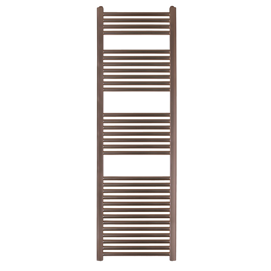 Brushed bronze heated towel rail duel fuel 1000