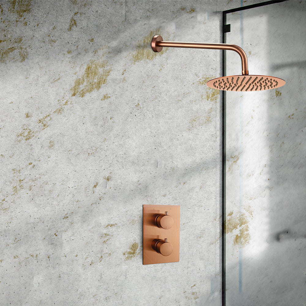1 Outlet Thermostatic Rose Gold Valve Secondary image