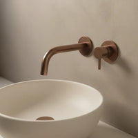 2-Hole Wall-Mounted Basin Mixer Tap 200mm Spout 