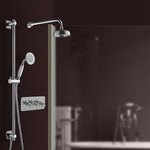 2 Outlet Concealed Thermostatic Shower Mixer Valve