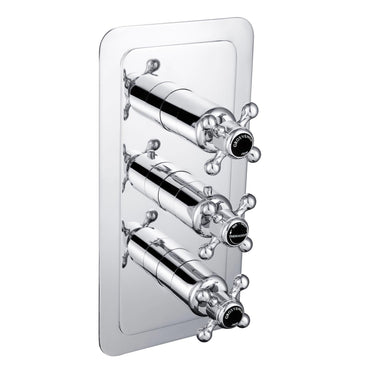 2-Outlet Thermostatic Concealed Shower Valve - Chrome Traditional Elegance
