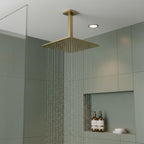 250mm Fixed Shower Head - Brushed Brass 