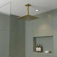 250mm Fixed Shower Head - Brushed Brass 
