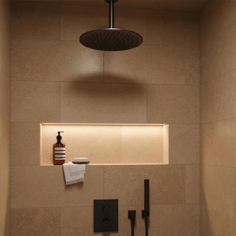 250mm Matt Black Shower Head Main image