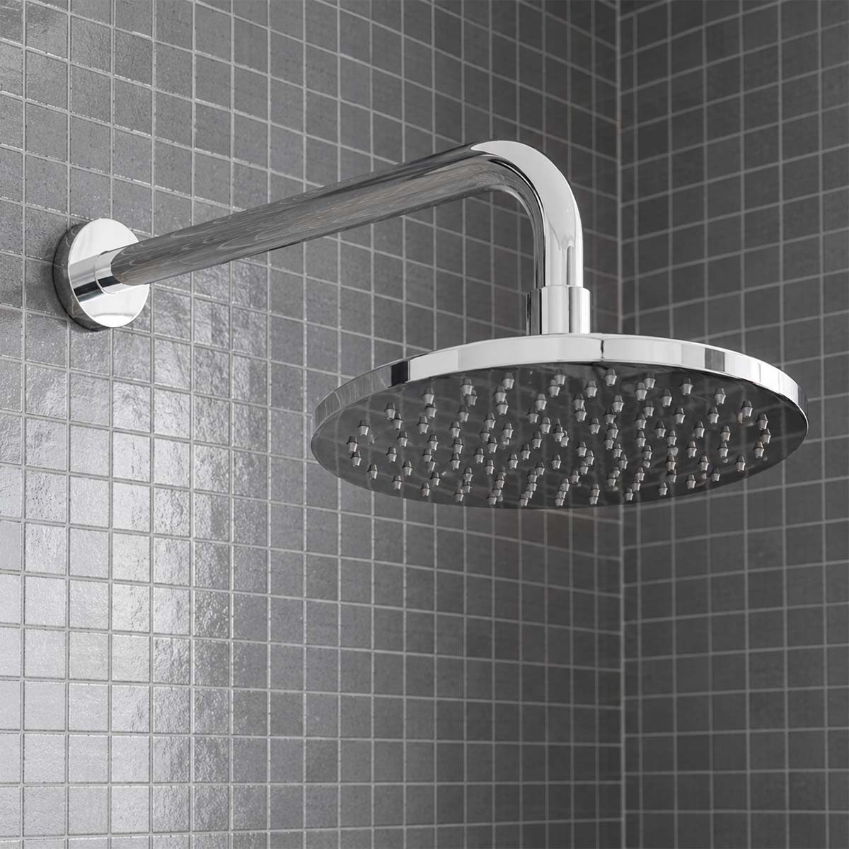 250mm round shower head chrome