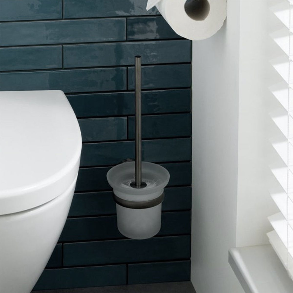 toilet brush holder with brush 