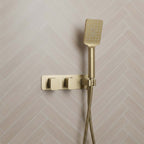 Brushed Brass 2 Outlet Thermostatic Shower Valve with Handset 