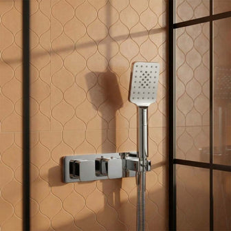 2 Outlet concealed thermostatic valve with handset shower Main image