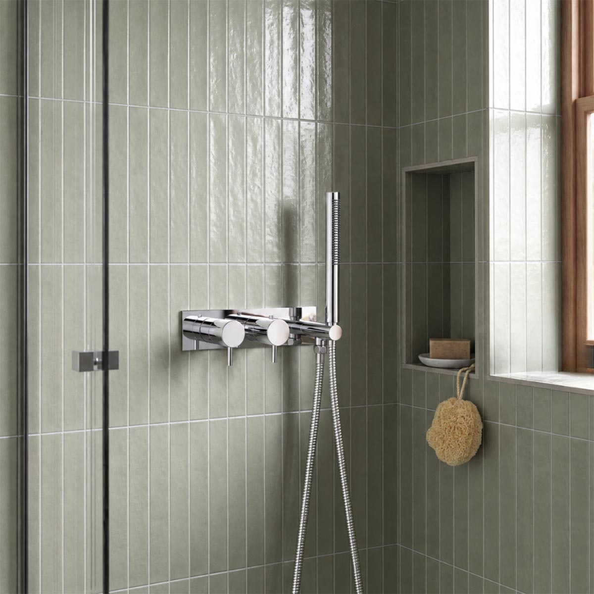 2 Outlets shower valve with hanset chrome