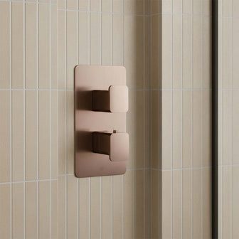 2 dials 2 outlet shower valve bronze Main image