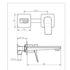 2 hole wall mounted basin mixer tap technical details