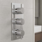 2 outlet concealed shower valve with 3 handles - vertical 