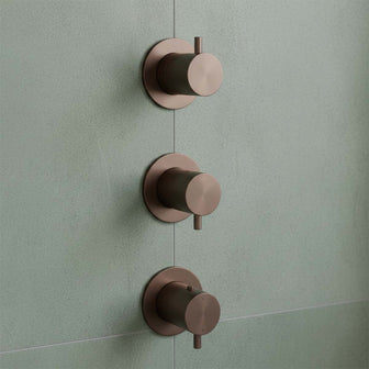 2 outlet thermostatic shower valve - bronze Main image