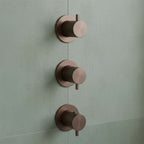2 outlet thermostatic shower valve - bronze
