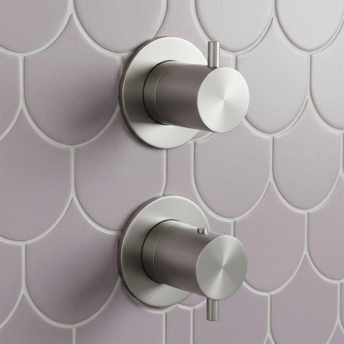 2 way  thermostatic shower valve - brushed black