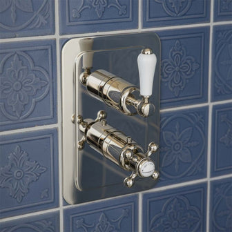 2 outlet thermostatic shower valve - nickel  Main image