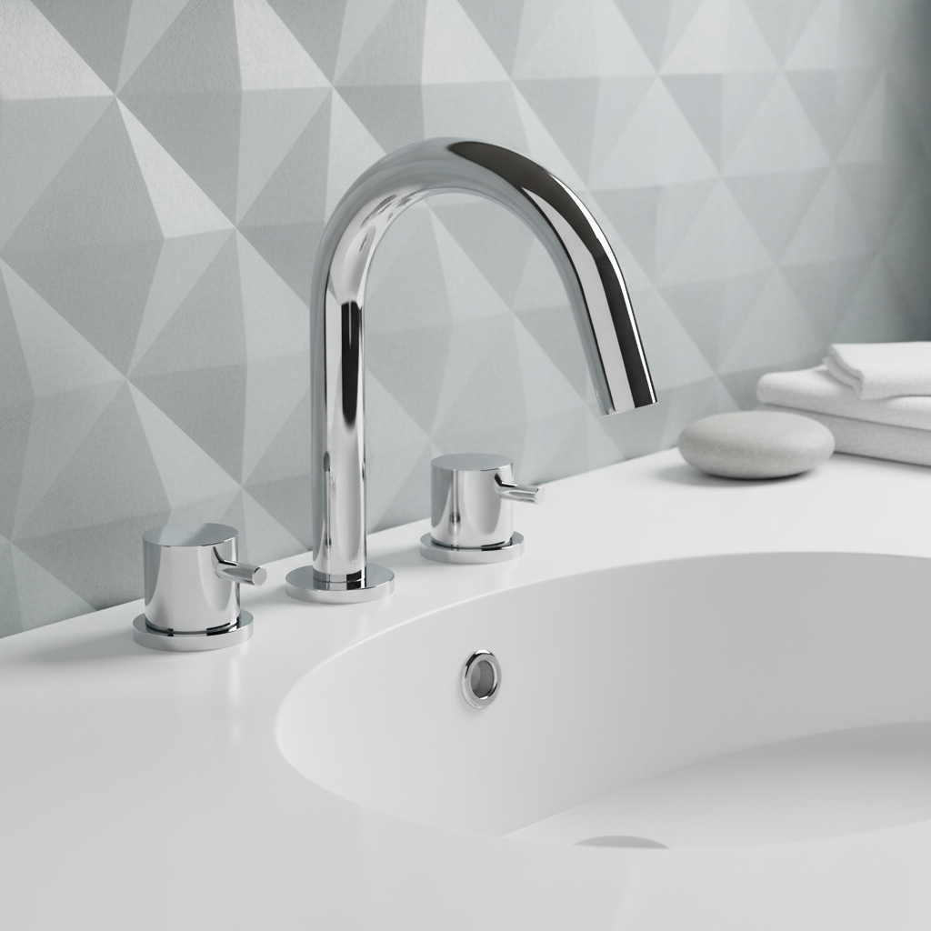 3-Hole Deck-Mounted Basin Mixer Tap 
