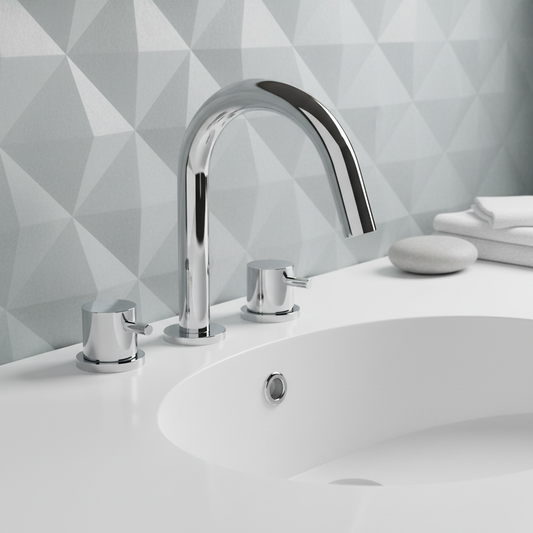 3-Hole Deck-Mounted Basin Mixer Tap 