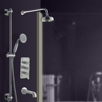 3-Outlet Vertical Concealed Thermostatic Shower Valve - Chrome Secondary image