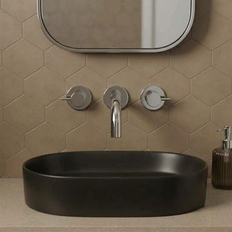 3-hole basin tap wall mounted with 200mm spout  Main image