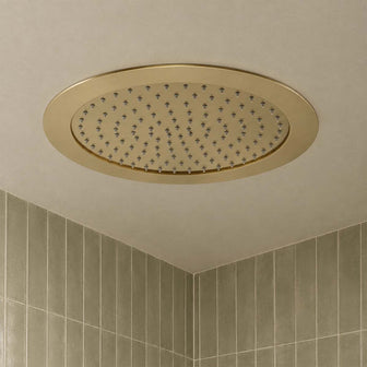 300mm Brushed Brass Round Shower Head Ceiling Mounted  Main image
