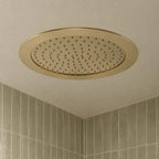 300mm Brushed Brass Round Shower Head Ceiling Mounted 