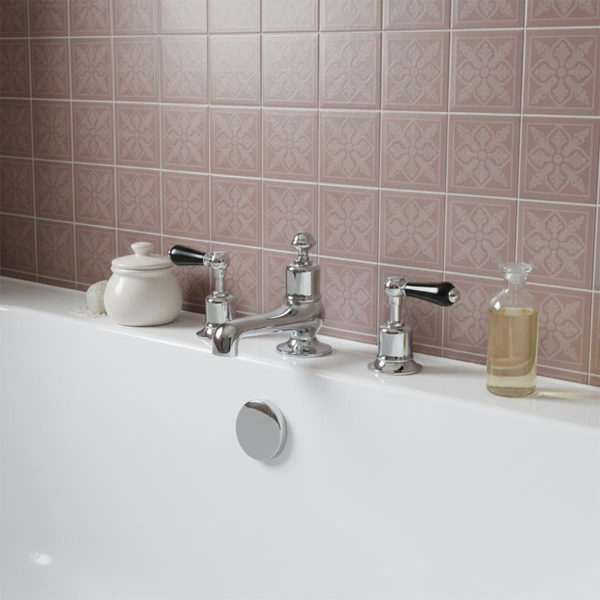 Traditional 3 Hole deck mounted bath filler tap