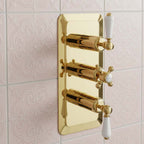 3 Outlet Concealed Shower Mixer Valve - Antique gold