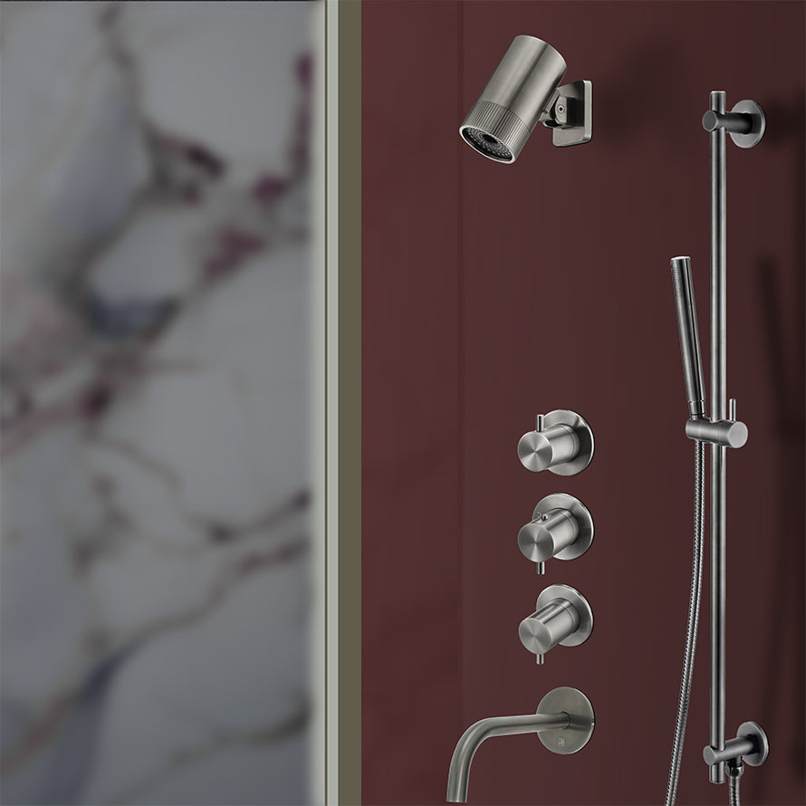 3 Outlet Thermostatic Concealed Shower Valve - Brushed Black