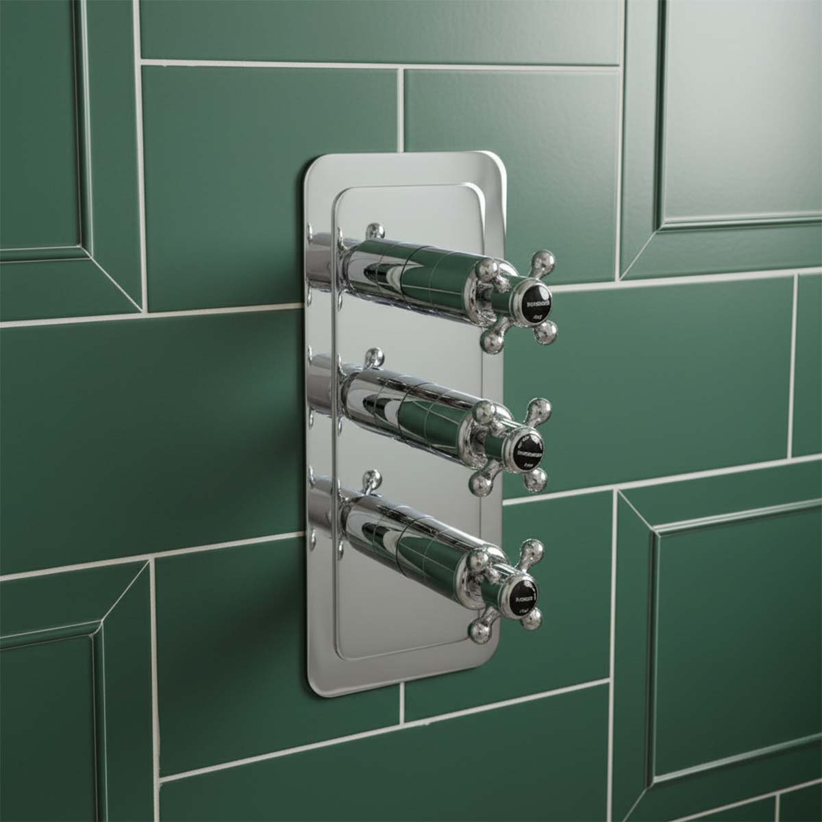 3 Outlet Traditional Concealed Thermostatic Shower Mixer Valve  – Vertical