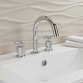 3 hole basin tap deck mounted - chrome  Main image