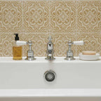 3 hole deck mounted traditional bath tap - chrome