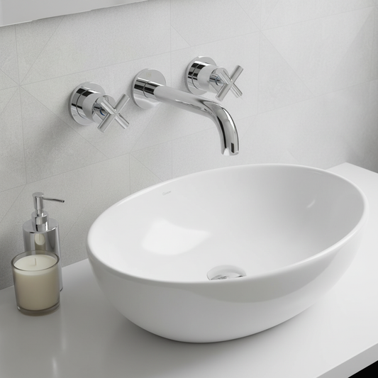 3 hole wall mounted basin tap