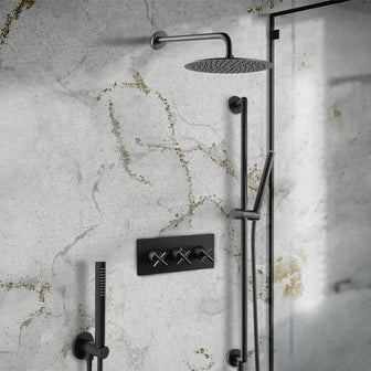 3 Way Concealed Shower Diverter Valve – Matt Black Secondary image