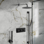 3 way shower diverter valve matt black