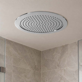 400mm Round Recessed Overhead Shower Head - Chrome Main image
