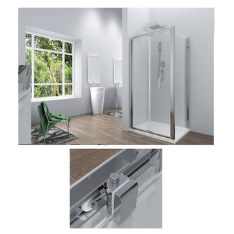 Bifold Sliding Door Shower Enclosure Main image