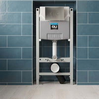980mm Pre-wall Freestanding W.C. Frame with Cistern & Stainless Steel Dual Flush Plate