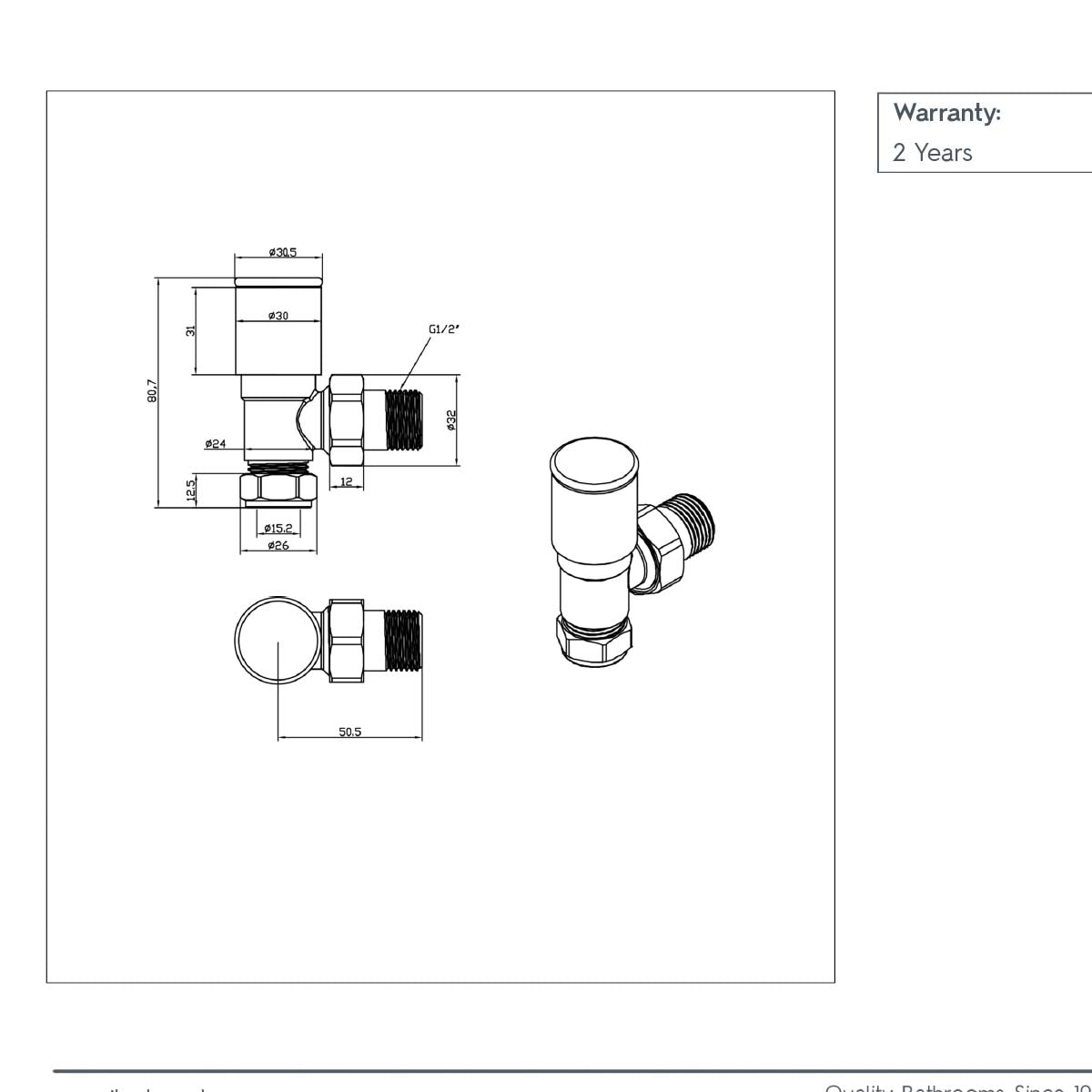 Angled Radiator Valve