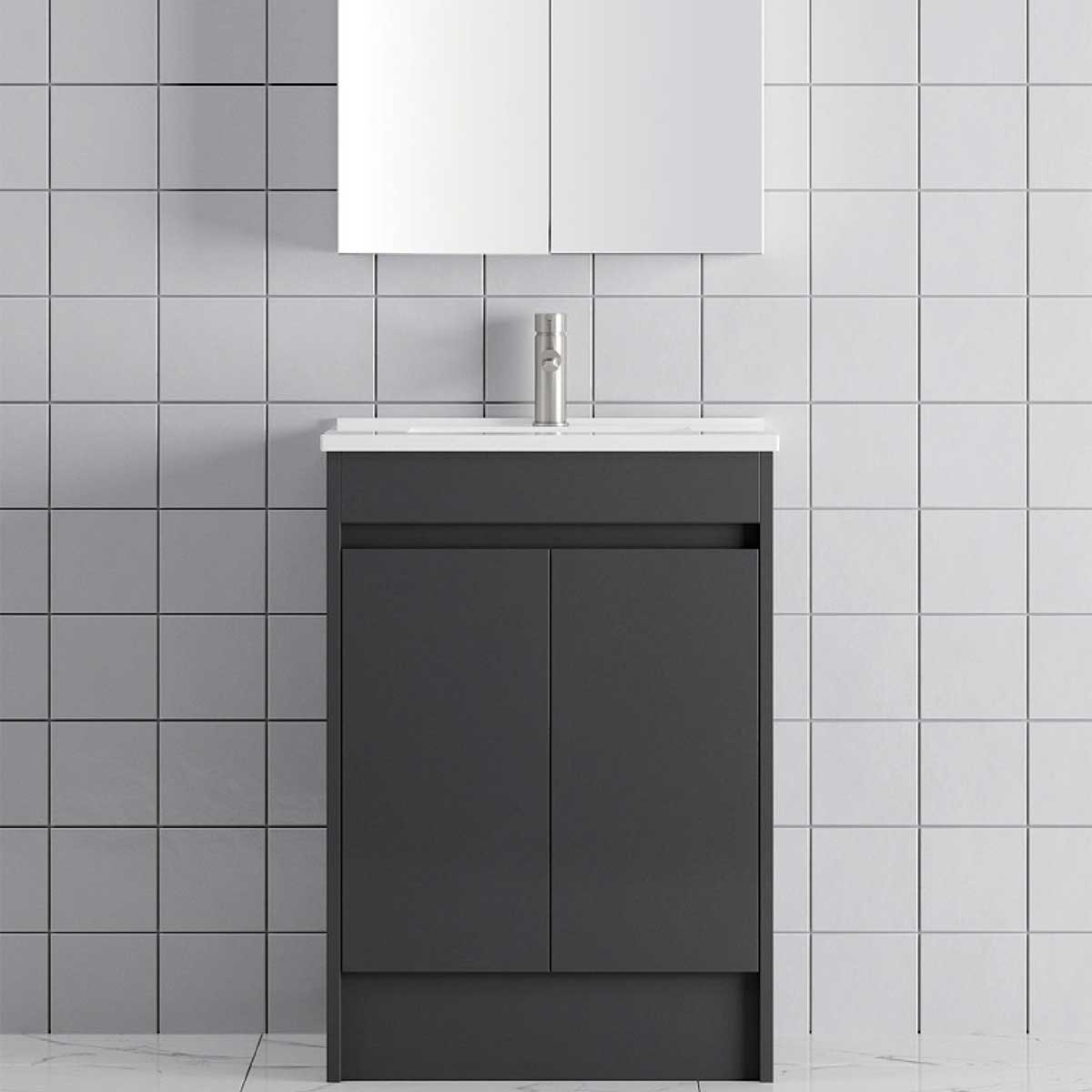 Astro Floor Standing Bathroom Vanity Unit in Dark Grey Colour  Main image