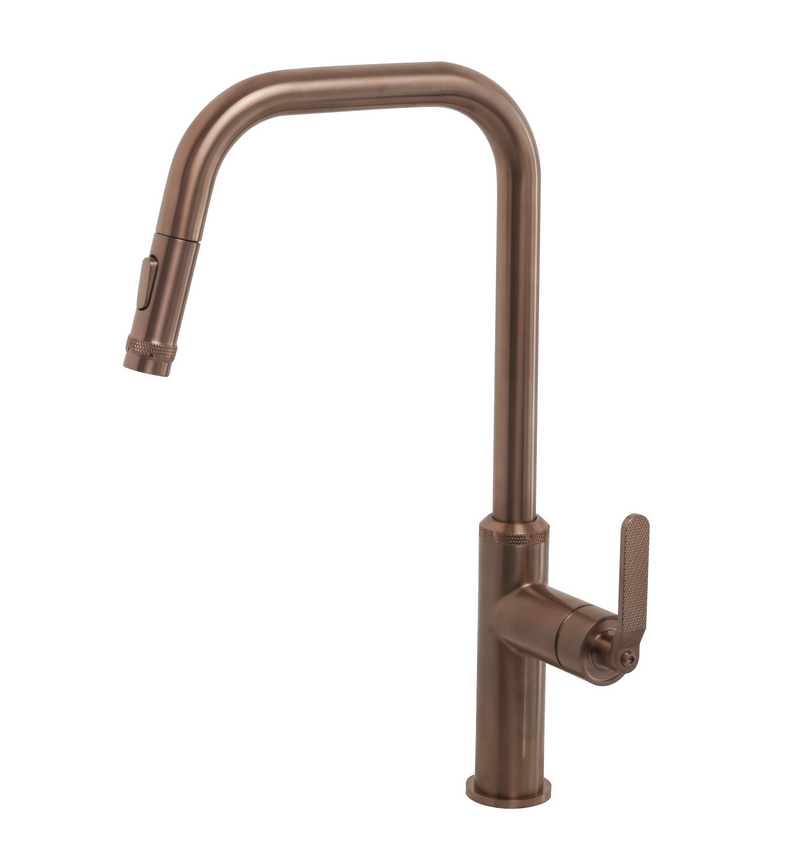 Brushed Bronze Single Lever Pull Out Sink Mixer