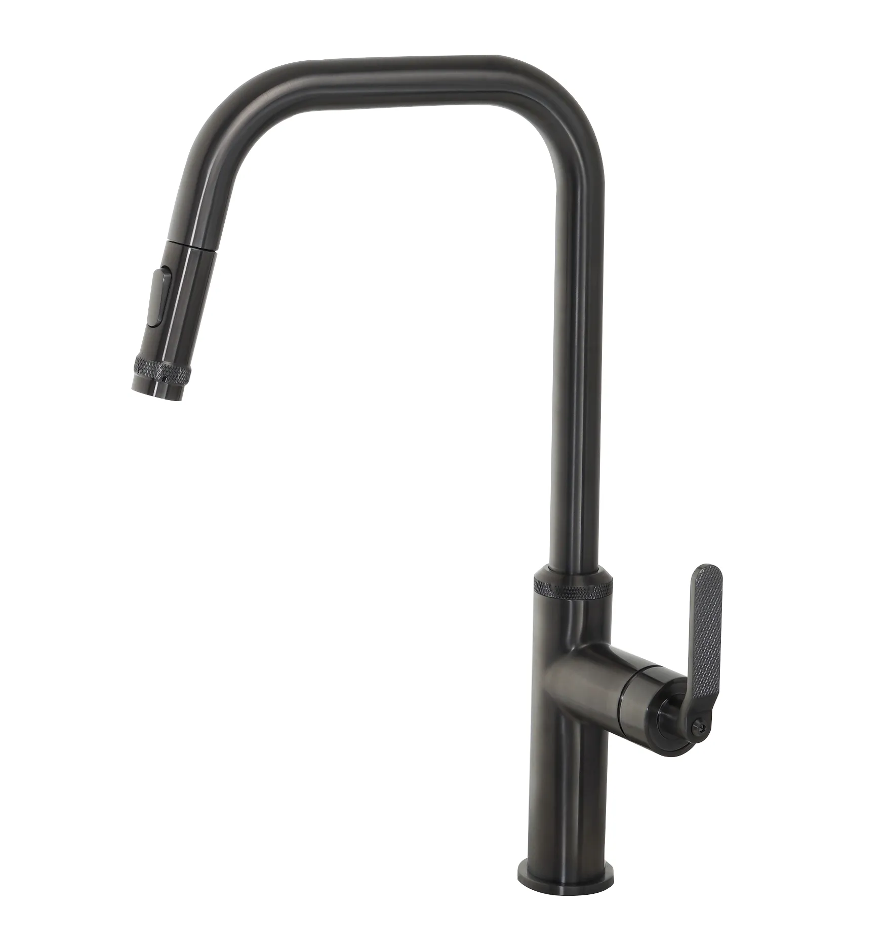 Gunmetal Single Lever Kitchen Sink Mixer Tap with Pull Out Spray Secondary image